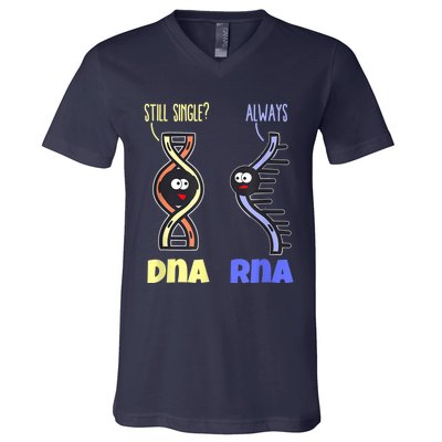 Biology Science Biologist Scientist Funny DNA RNA V-Neck T-Shirt