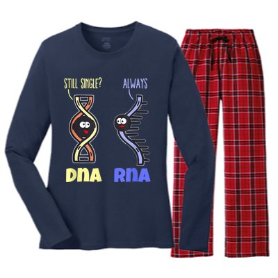 Biology Science Biologist Scientist Funny DNA RNA Women's Long Sleeve Flannel Pajama Set 