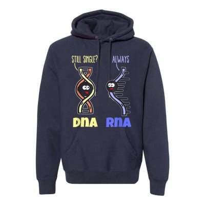 Biology Science Biologist Scientist Funny DNA RNA Premium Hoodie