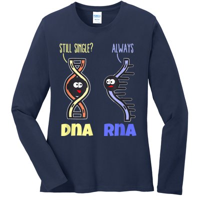 Biology Science Biologist Scientist Funny DNA RNA Ladies Long Sleeve Shirt