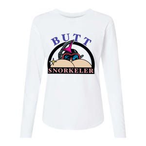 Butt Snorkeler Womens Cotton Relaxed Long Sleeve T-Shirt