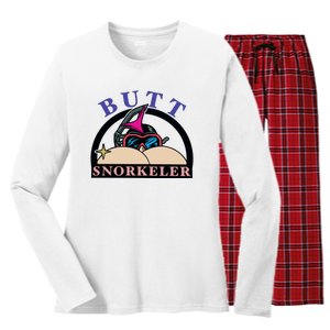 Butt Snorkeler Women's Long Sleeve Flannel Pajama Set 