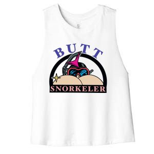 Butt Snorkeler Women's Racerback Cropped Tank