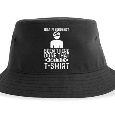 Brain Surgery Been There Done That Funny Recovery Survivor Sustainable Bucket Hat