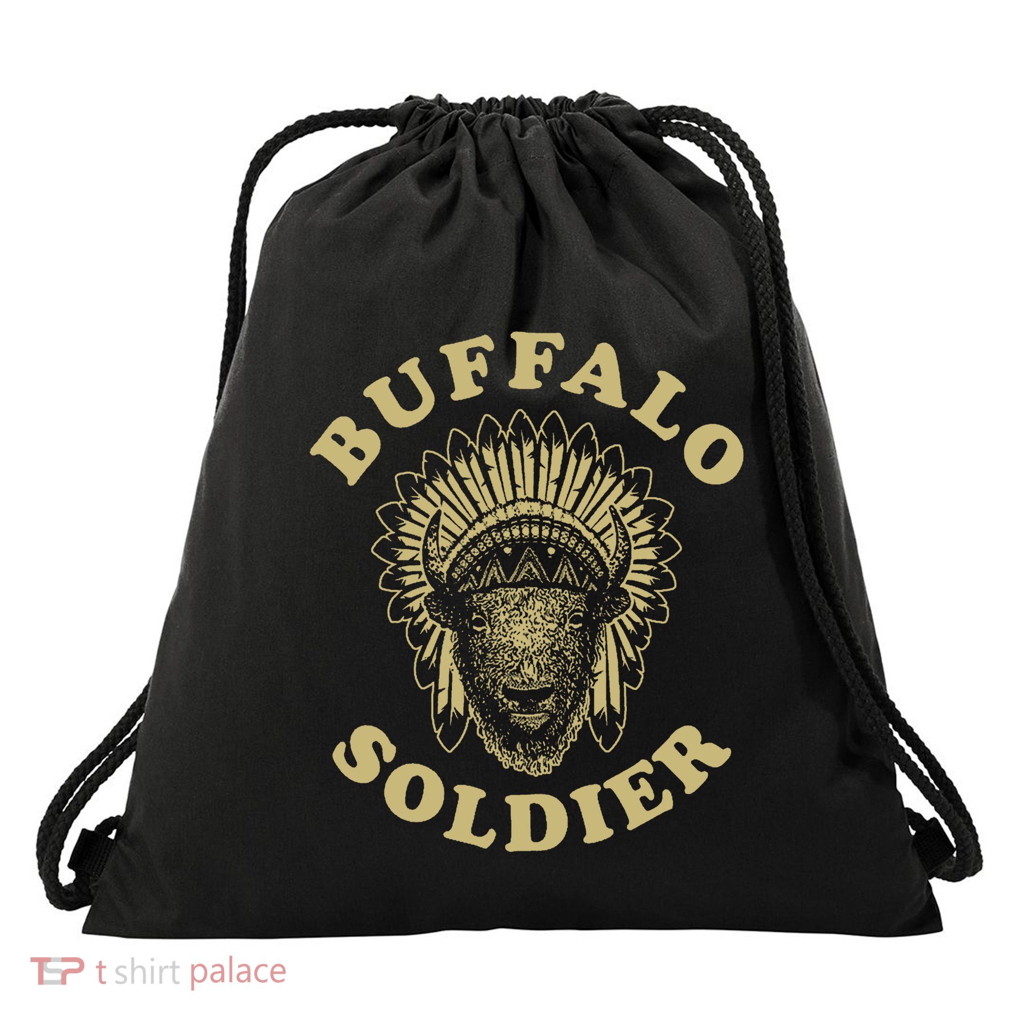Buffalo Soldier Drawstring Bag