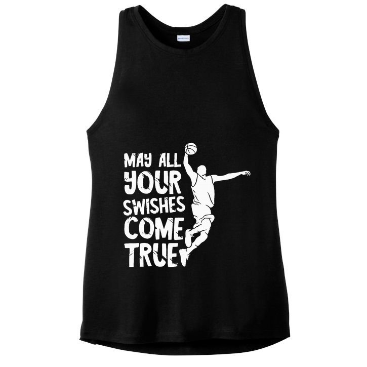 Basketball Swishes Basketball Player Basketballer Team Ladies PosiCharge Tri-Blend Wicking Tank