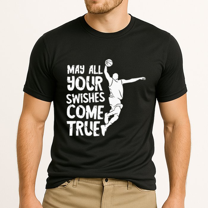 Basketball Swishes Basketball Player Basketballer Team Cooling Performance Crew T-Shirt