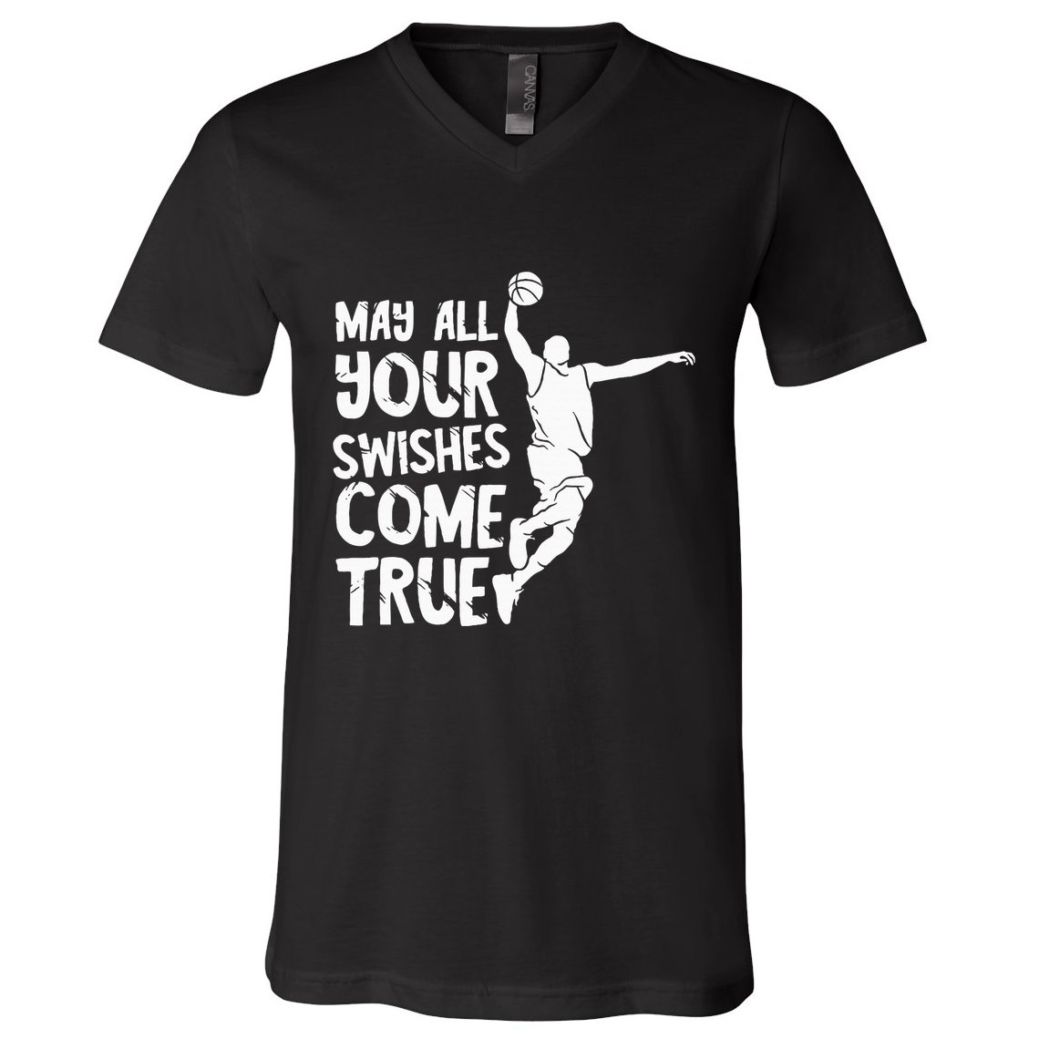 Basketball Swishes Basketball Player Basketballer Team V-Neck T-Shirt