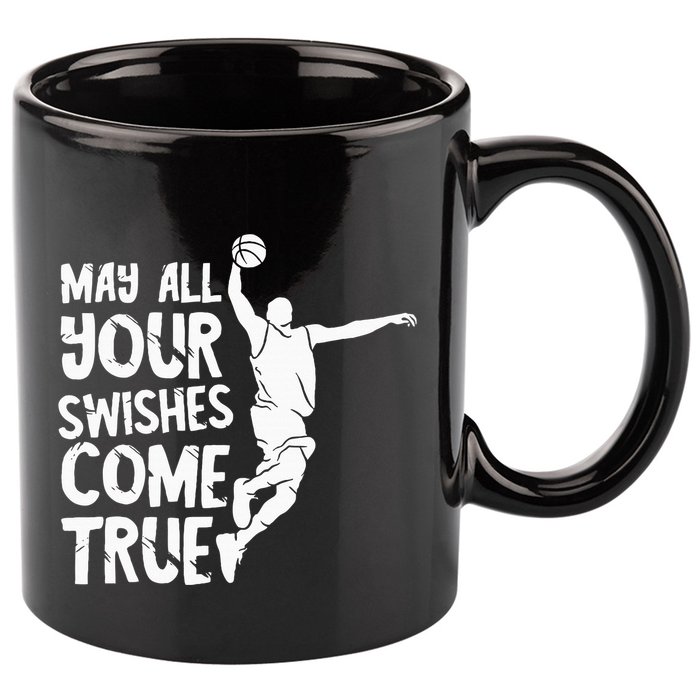 Basketball Swishes Basketball Player Basketballer Team 11oz C Handle Ceramic Mug