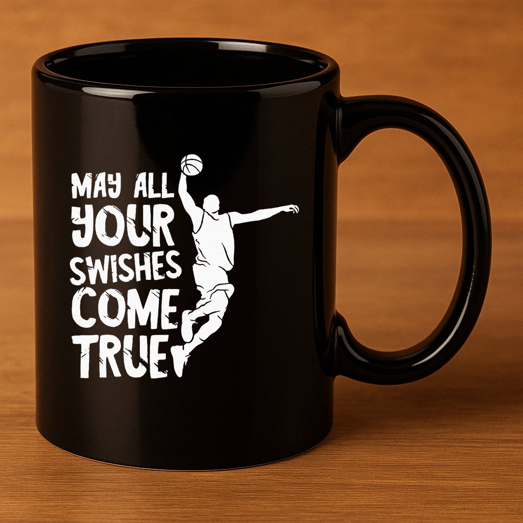Basketball Swishes Basketball Player Basketballer Team 11oz C Handle Ceramic Mug