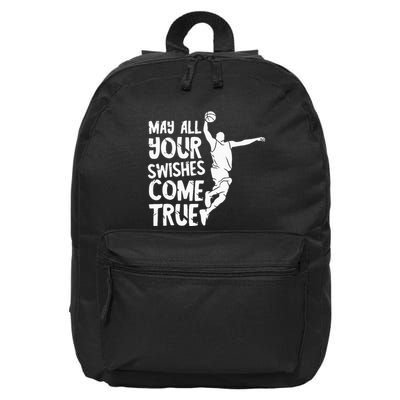 Basketball Swishes Basketball Player Basketballer Team 16 in Basic Backpack
