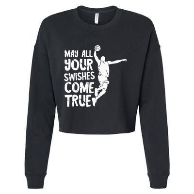 Basketball Swishes Basketball Player Basketballer Team Cropped Pullover Crew