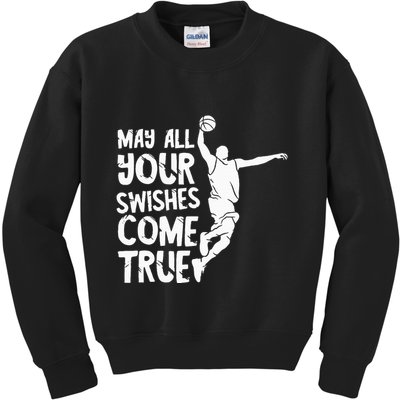 Basketball Swishes Basketball Player Basketballer Team Kids Sweatshirt