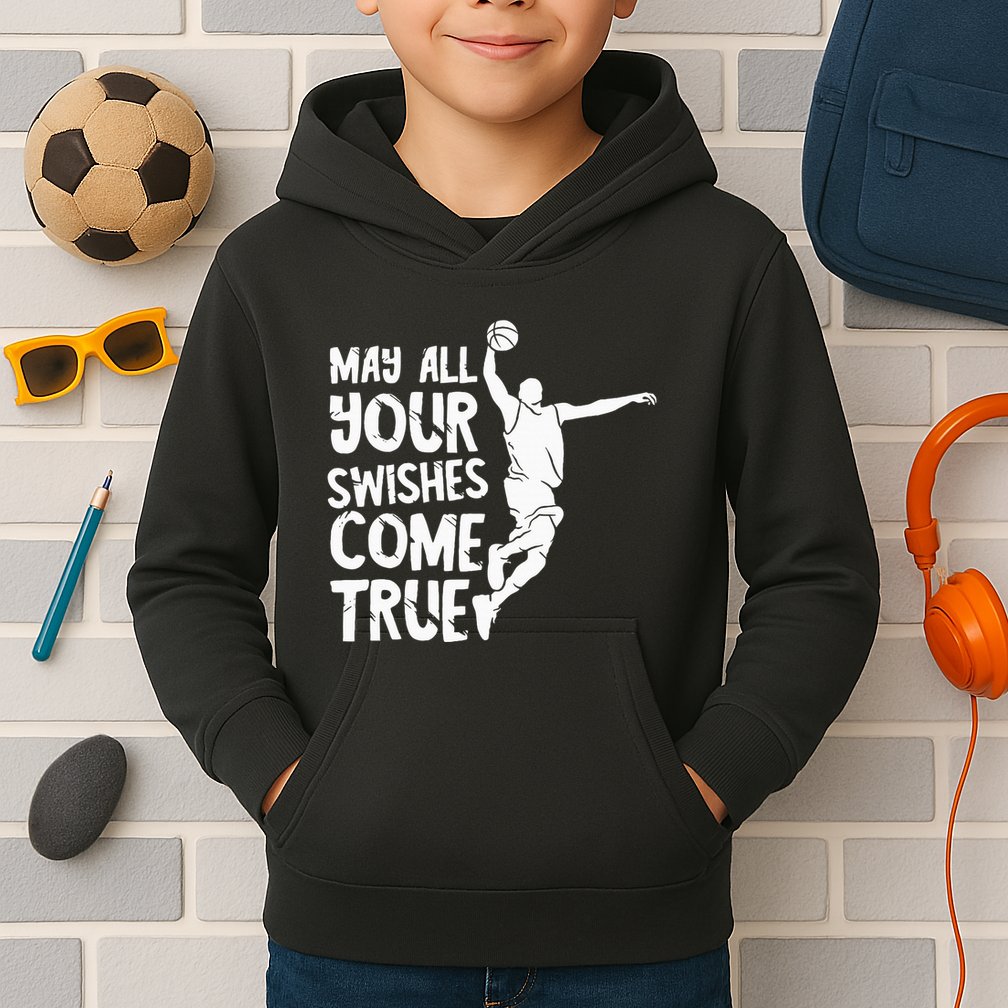 Basketball Swishes Basketball Player Basketballer Team Kids Hoodie