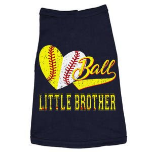 Baseball Softball Ball Heart Little Brother Father Day Doggie Tank