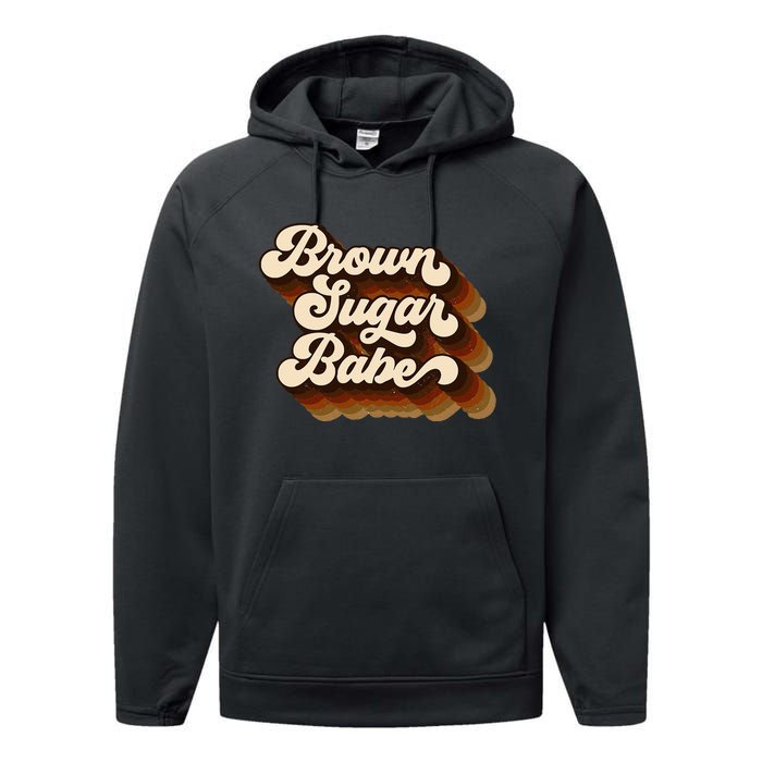 Brown Sugar Babe Afro Queen Black Pride Melanin Performance Fleece Hoodie