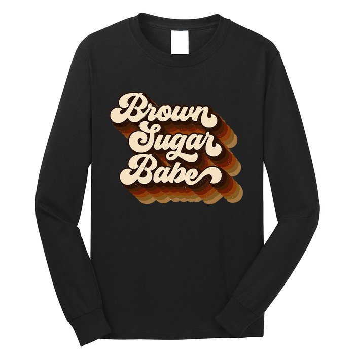 Brown Sugar Babe Afro Queen Black Pride Melanin Long Sleeve Shirt