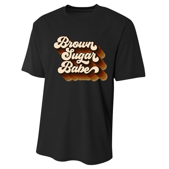 Brown Sugar Babe Afro Queen Black Pride Melanin Performance Sprint T-Shirt