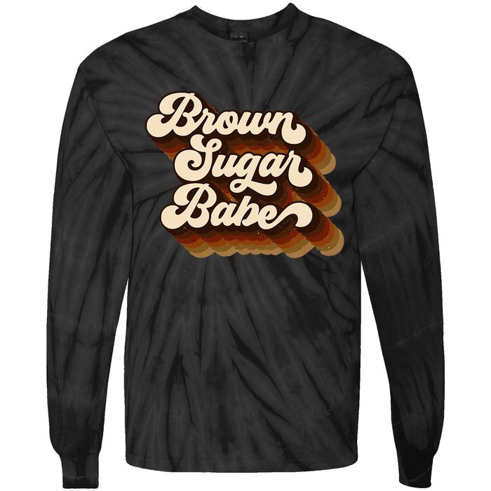 Brown Sugar Babe Afro Queen Black Pride Melanin Tie-Dye Long Sleeve Shirt