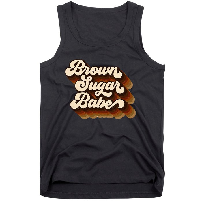 Brown Sugar Babe Afro Queen Black Pride Melanin Tank Top