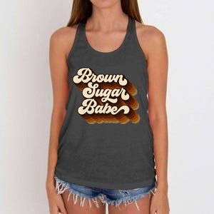 Brown Sugar Babe Afro Queen Black Pride Melanin Women's Knotted Racerback Tank