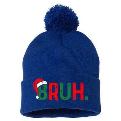 Bruh Saying Bro Ns Christmas Pajamas Xmas Pom Pom 12in Knit Beanie