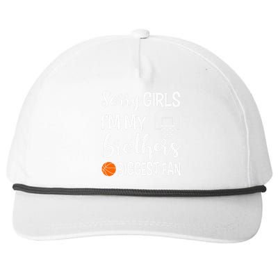 Basketball Sister Biggest Fan Little Sister Gift Snapback Five-Panel Rope Hat