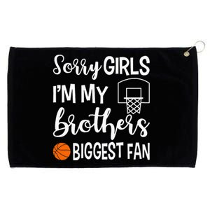 Basketball Sister Biggest Fan Little Sister Gift Grommeted Golf Towel