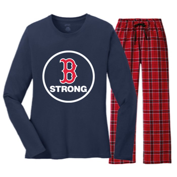 Boston Strong Women's Long Sleeve Flannel Pajama Set 