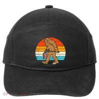 Bigfoot Sasquatch Bbq Retro Barbecue Grilling 7-Panel Snapback Hat