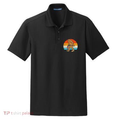 Bigfoot Sasquatch Bbq Retro Barbecue Grilling Dry Zone Grid Polo