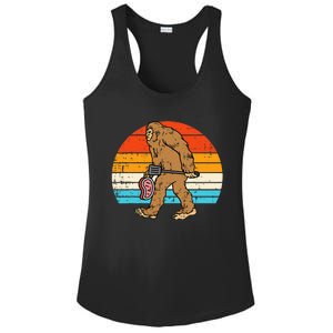 Bigfoot Sasquatch Bbq Retro Barbecue Grilling Ladies PosiCharge Competitor Racerback Tank