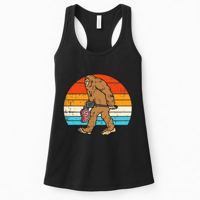 Bigfoot Sasquatch Bbq Retro Barbecue Grilling Womens Tank Top