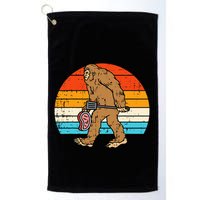 Bigfoot Sasquatch Bbq Retro Barbecue Grilling Golf Towel