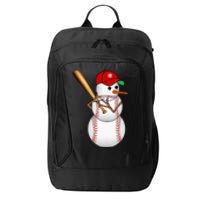 Baseball Snowman Balls Snow Christmas Xmas City Backpack