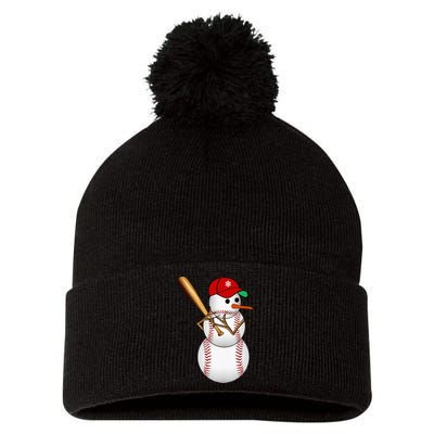 Baseball Snowman Balls Snow Christmas Xmas Pom Pom 12in Knit Beanie