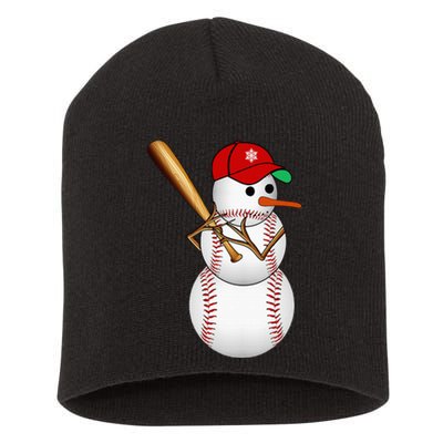 Baseball Snowman Balls Snow Christmas Xmas Short Acrylic Beanie