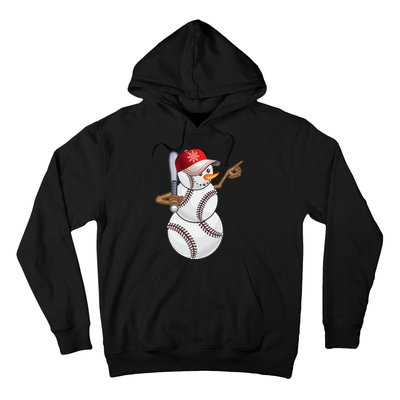 Baseball Snowman Balls Baseball Hat Snow Christmas Hoodie