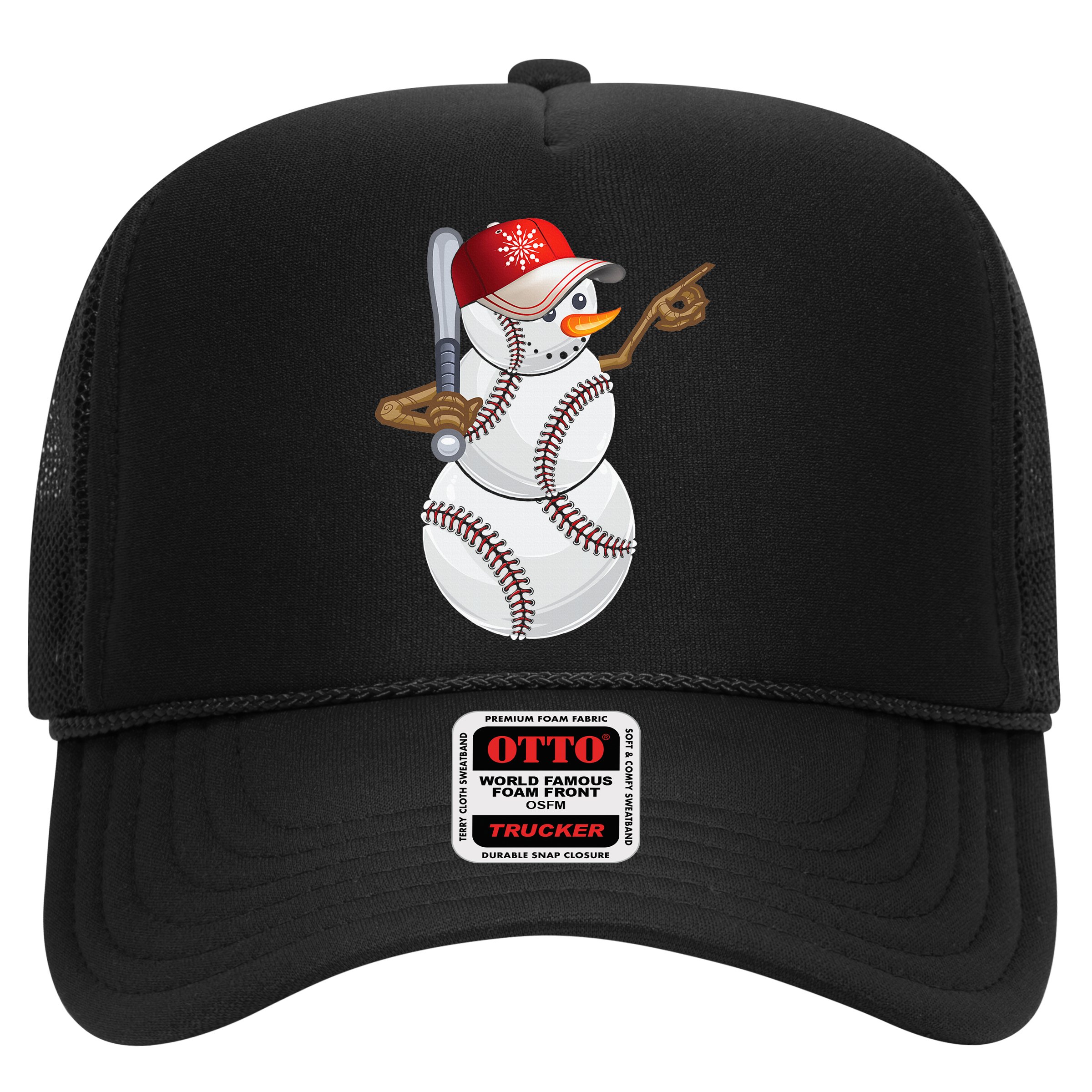 Baseball Snowman Balls Baseball Hat Snow Christmas Hat