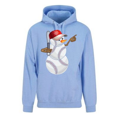 Baseball Snowman Balls Baseball Hat Snow Christmas Unisex Surf Hoodie