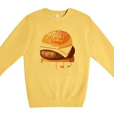 Burger Slider Bbq Meat Eater Grilling Gift For Couples Gift Premium Crewneck Sweatshirt