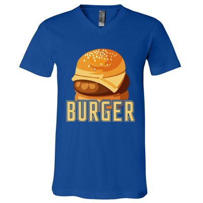 Burger Slider Bbq Meat Eater Grilling Gift For Couples Gift V-Neck T-Shirt