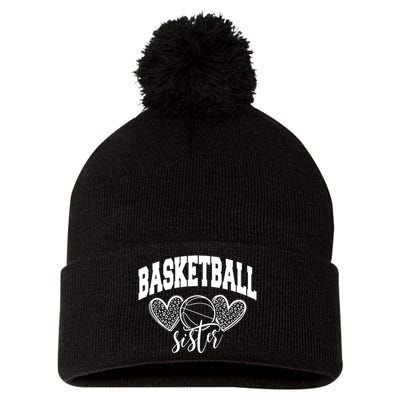 Basketball Sister Pom Pom 12in Knit Beanie