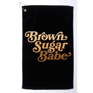 Brown Sugar Babe Afro Queen Black Pride Melanin Gift Platinum Collection Golf Towel