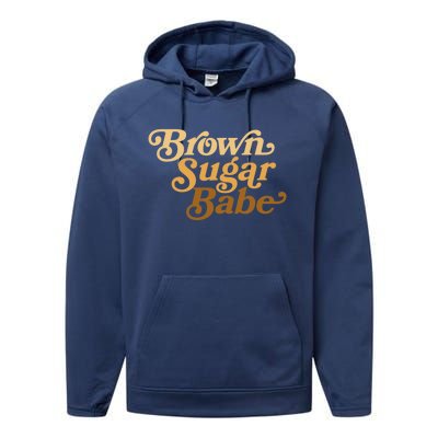 Brown Sugar Babe Afro Queen Black Pride Melanin Gift Performance Fleece Hoodie