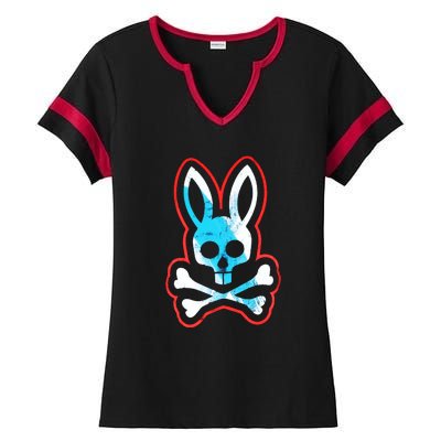 Bunny Skull Ladies Halftime Notch Neck Tee