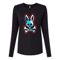 Bunny Skull Womens Cotton Relaxed Long Sleeve T-Shirt