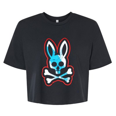 Bunny Skull Bella+Canvas Jersey Crop Tee