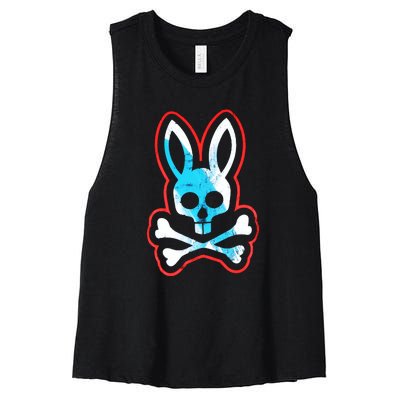 Bunny Skull Women's Racerback Cropped Tank