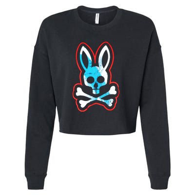 Bunny Skull Cropped Pullover Crew